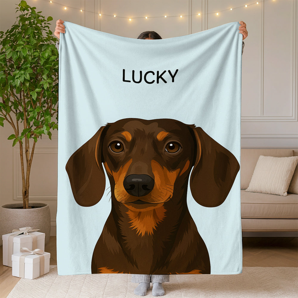 Custom Photo Minimalist Classic Dog BlanketGift For Dog Lovers