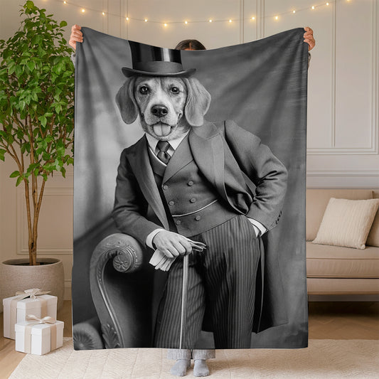 Custom Photo Gentleman Dog  Gift For Dog Lovers