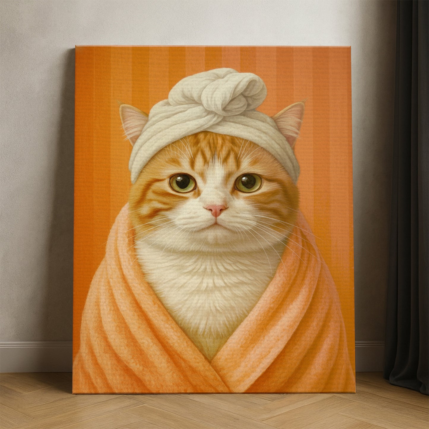 Custom Photo Cat Bathroom Style 17 Canvas Gift For Cat Lovers
