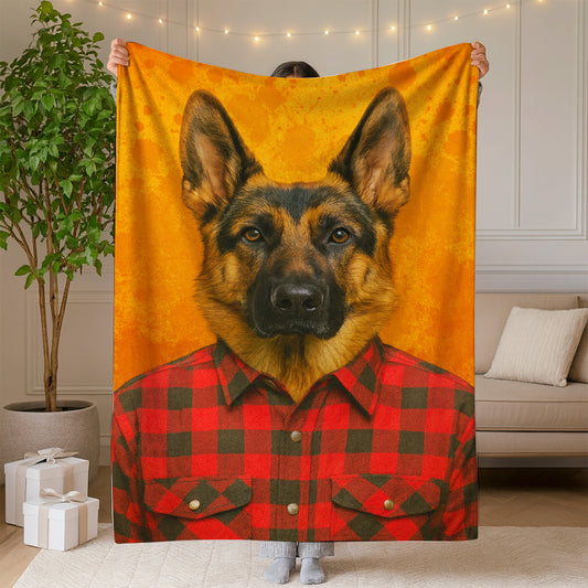 Custom Photo Dog In Red Shirt BlanketGift For Dog Lovers