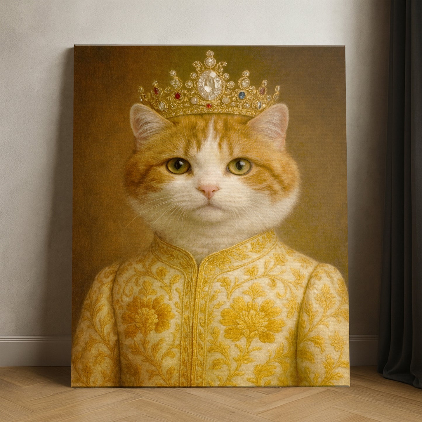Custom Photo Cat Royal Style 09 Canvas Gift For Cat Lovers