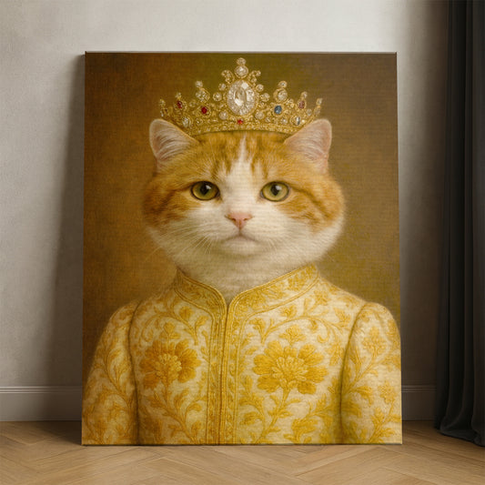 Custom Photo Cat Royal Style 09 Canvas Gift For Cat Lovers