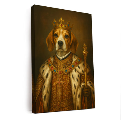Custom Photo Dog King Royal Canvas _ Gift For Dog Lovers