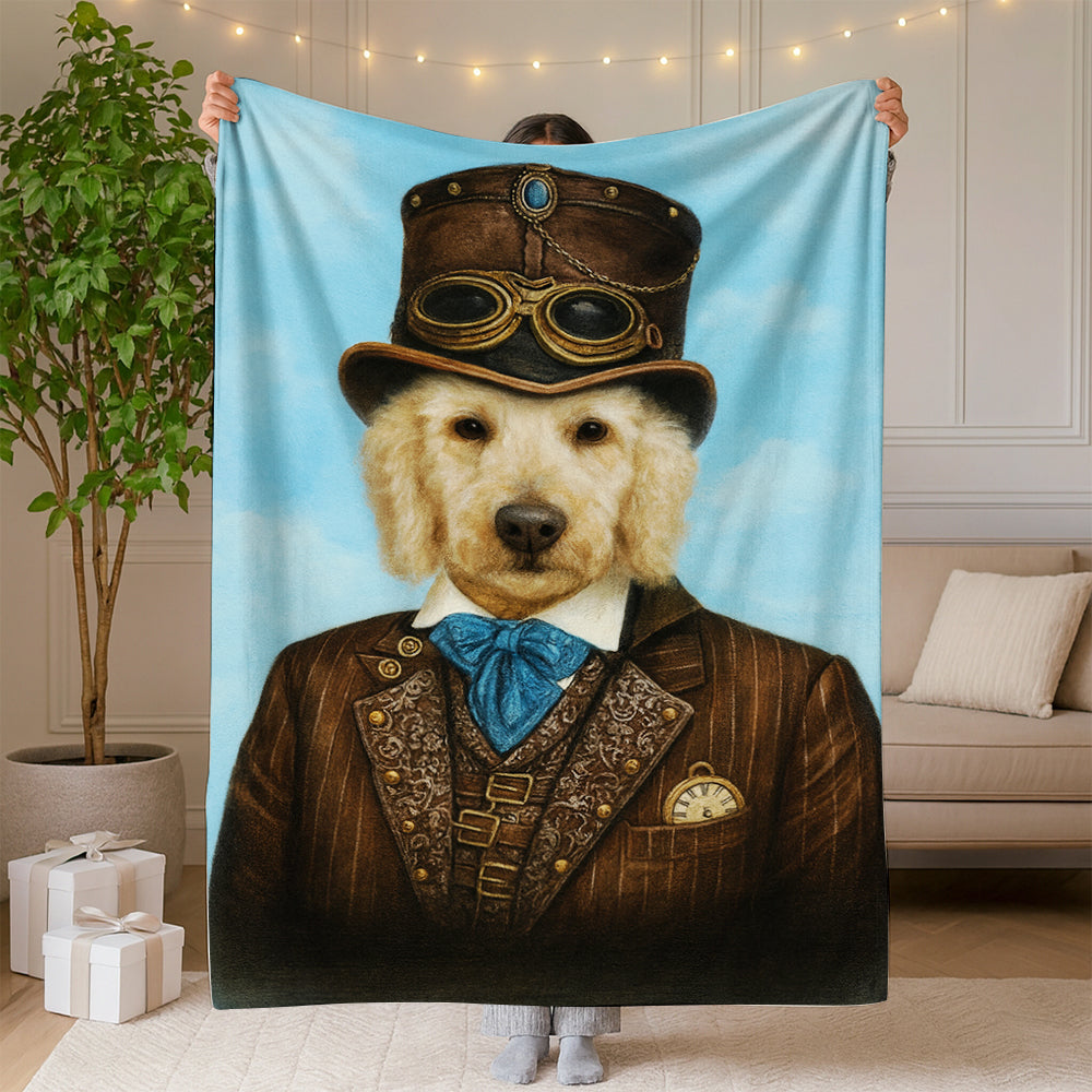 Custom Photo Pilot Dog BlanketGift For Dog Lovers