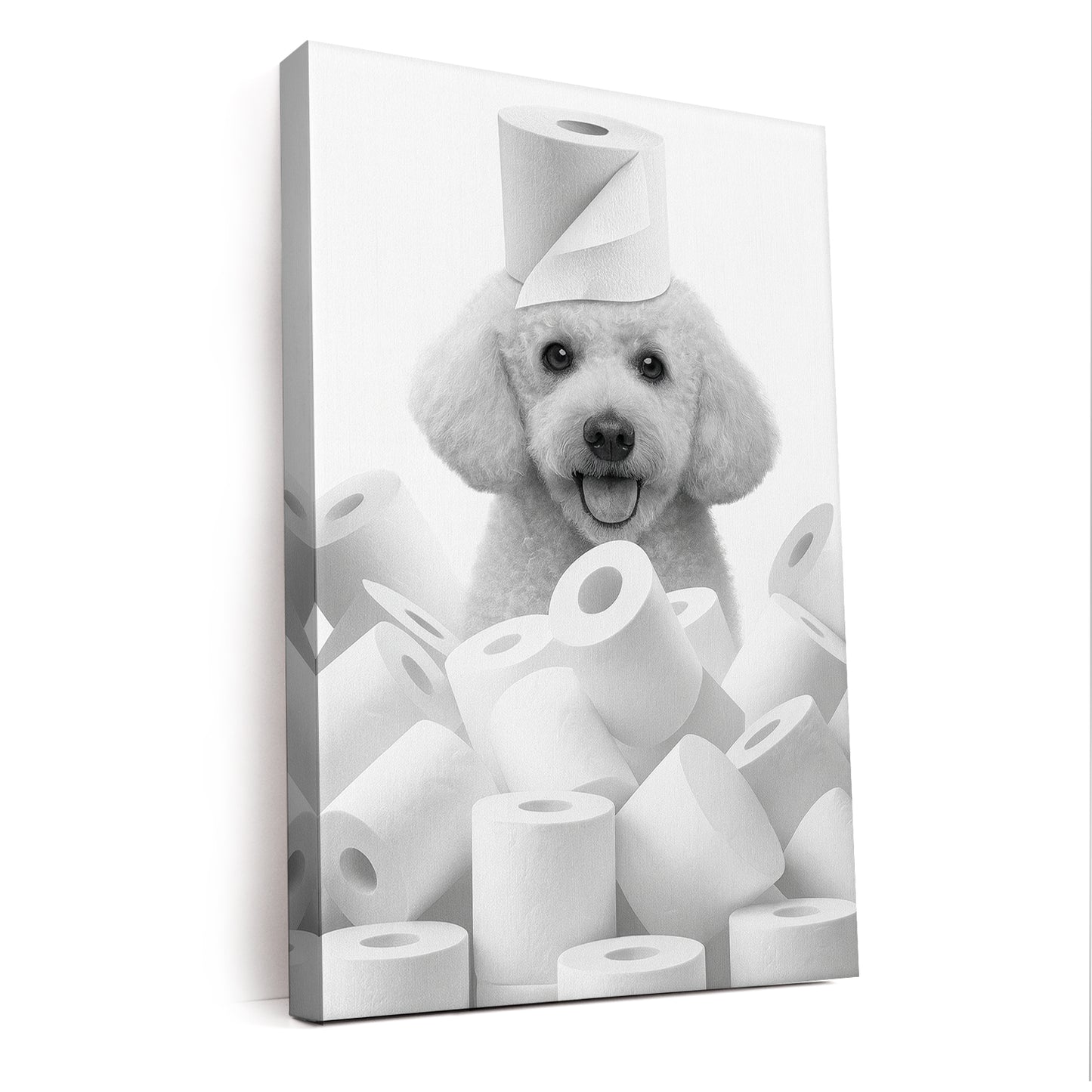 Custom Photo Dog Bathroom Canvas