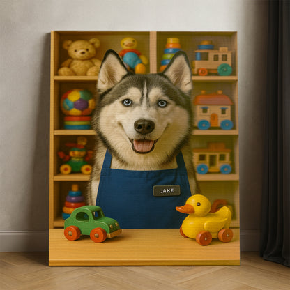 Custom Photo Toy Store Dog Canvas Gift For Dog Lovers
