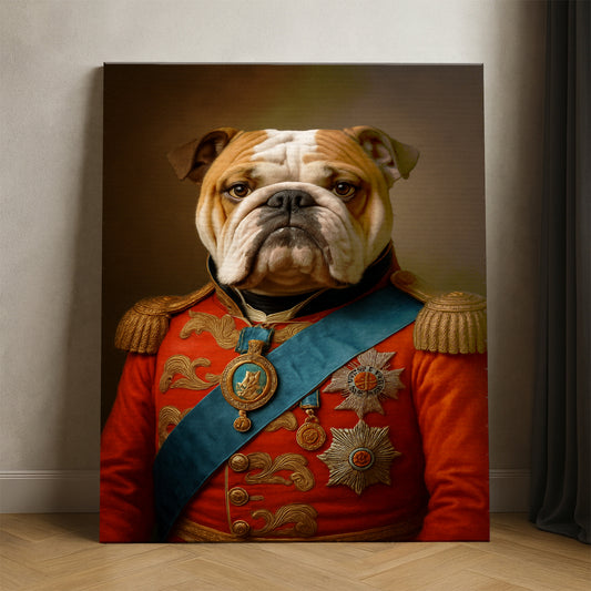 Custom Photo Royal Dog Canvas Gift For Dog Lover