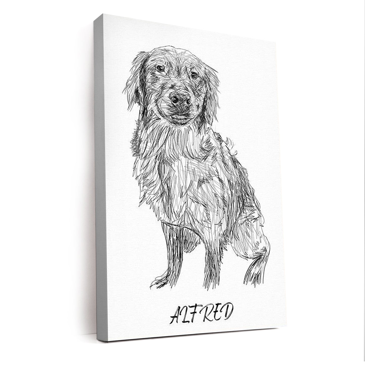Custom Photo Dog Pencil Art