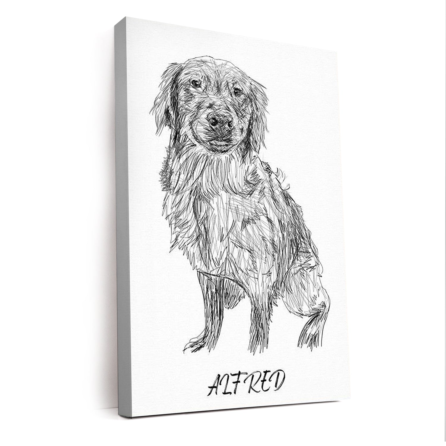 Custom Photo Dog Pencil Art