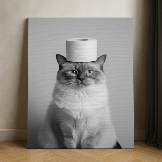 Custom Photo Cat Bathroom Style 11 Canvas Gift For Cat Lovers