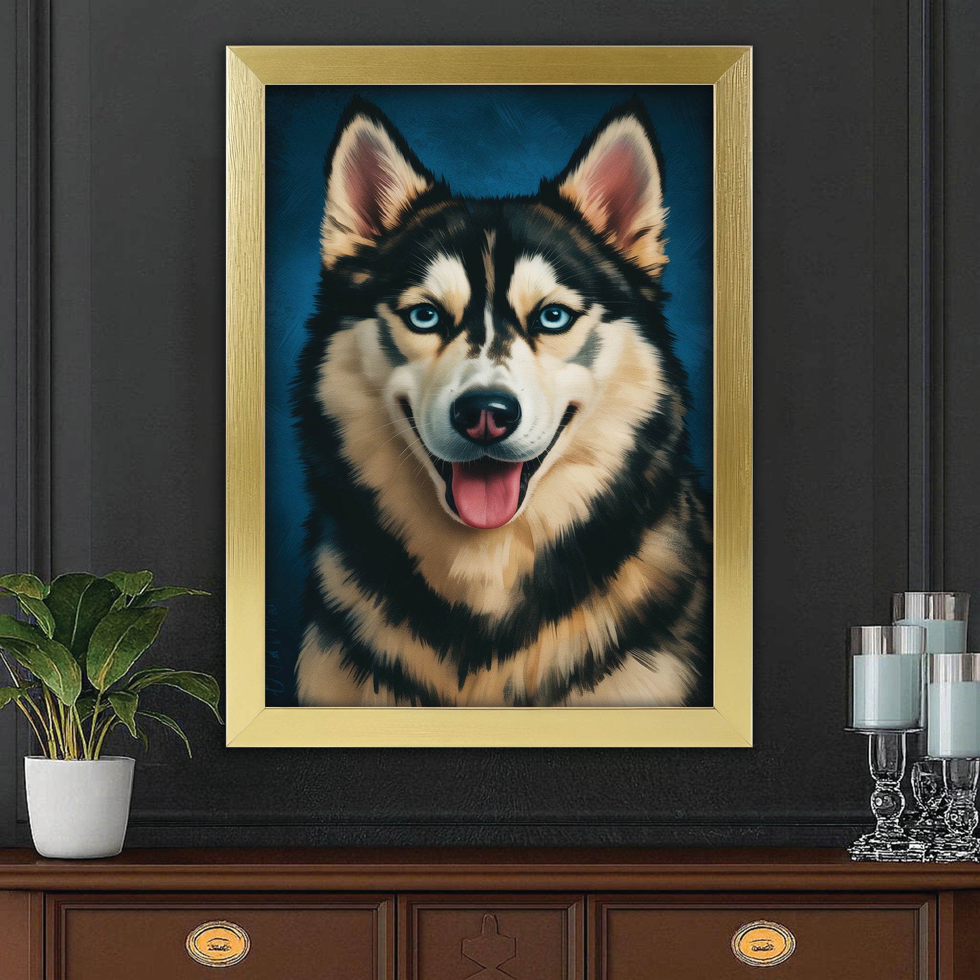 Custom Dog Deep Blue