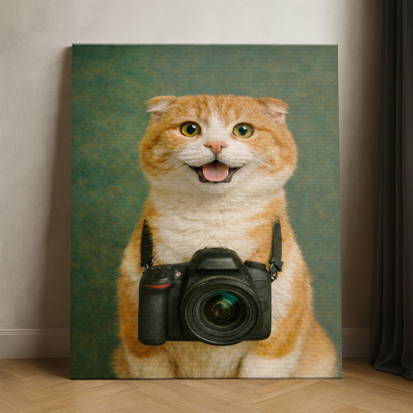 Custom Photo Photographer Cat Canvas Gift For Cat Lovers