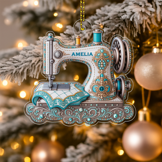 Custom Name Gifts For Sewing Lover Acrylic Ornament Christmas Gift