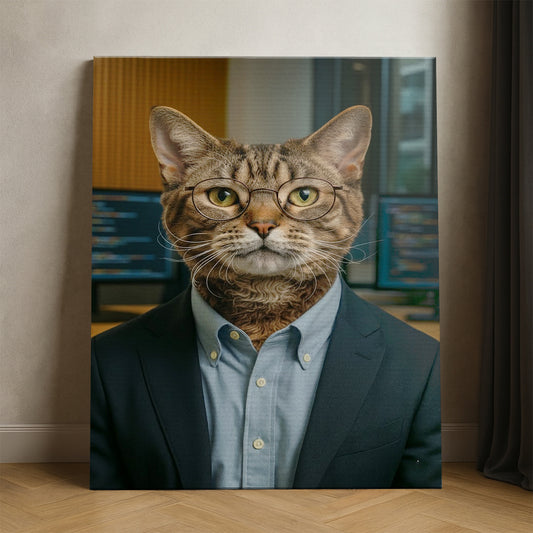 Custom Photo Software Developer Cat Canvas Gift For Cat Lovers