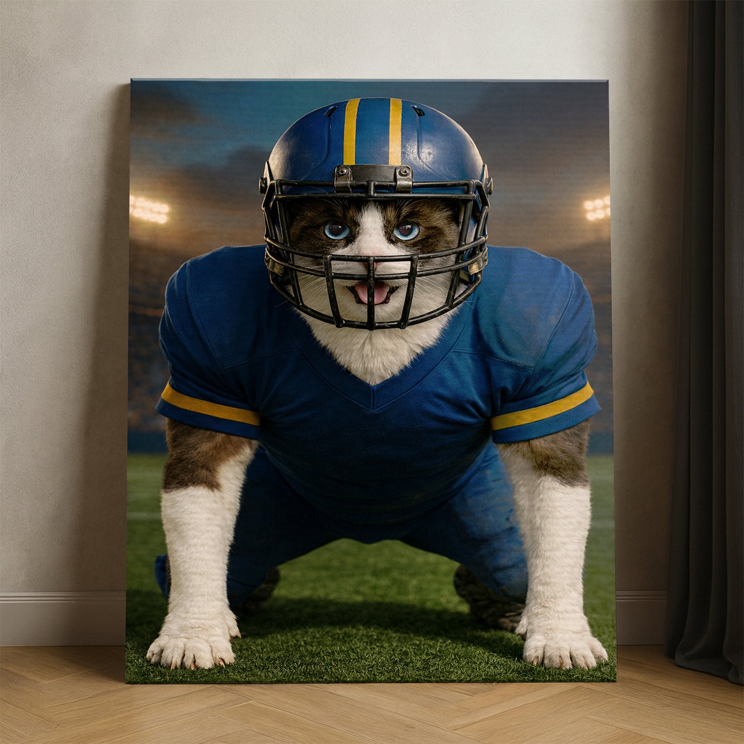 Custom Photo Football Player 2 Canvas Canvas Gift For Canvas Lovers