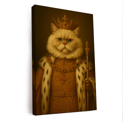 Custom Photo Cat King Royal Canvas _ Gift For Cat Lovers