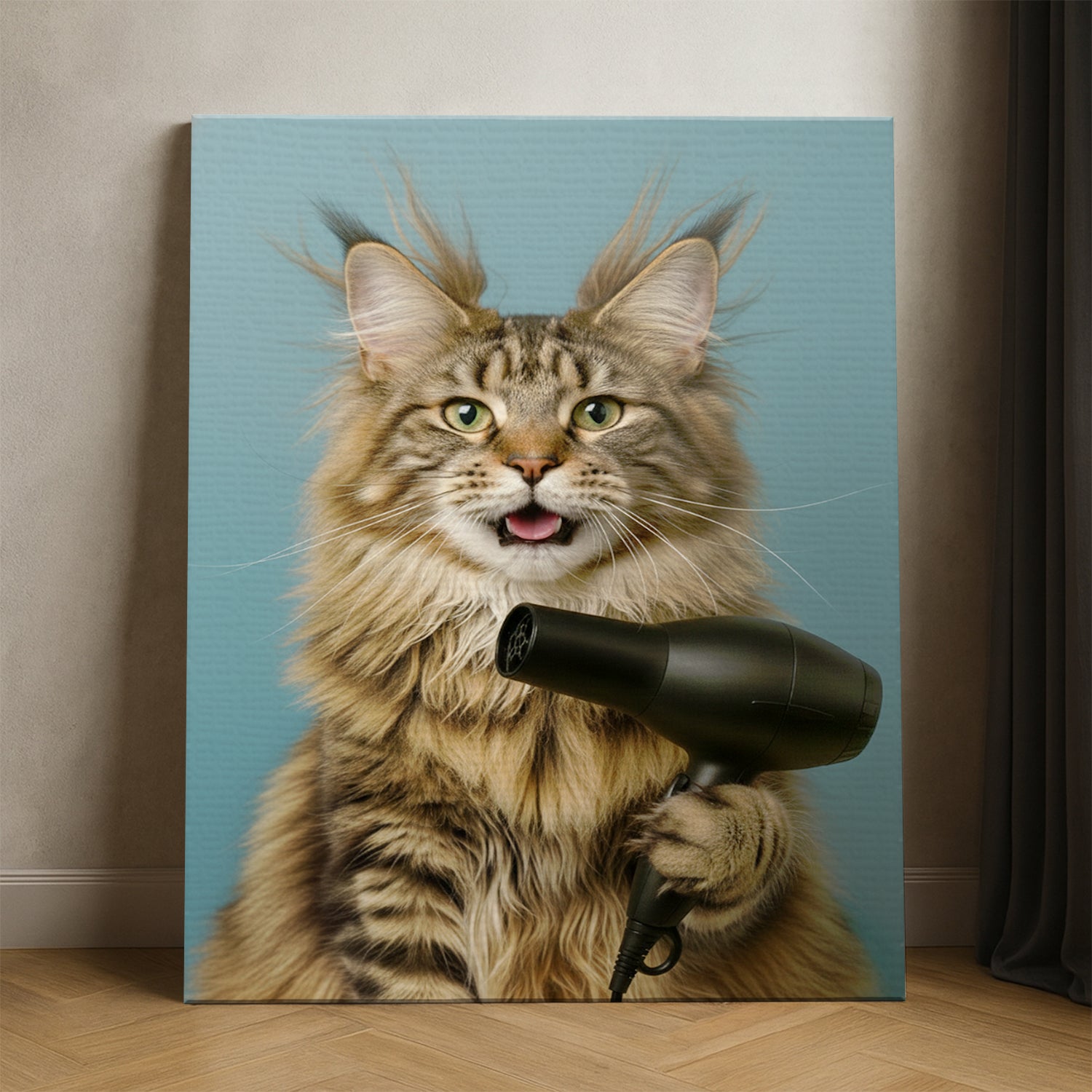 Custom Photo Cat Bathroom Style 35 Canvas Gift For Cat Lovers
