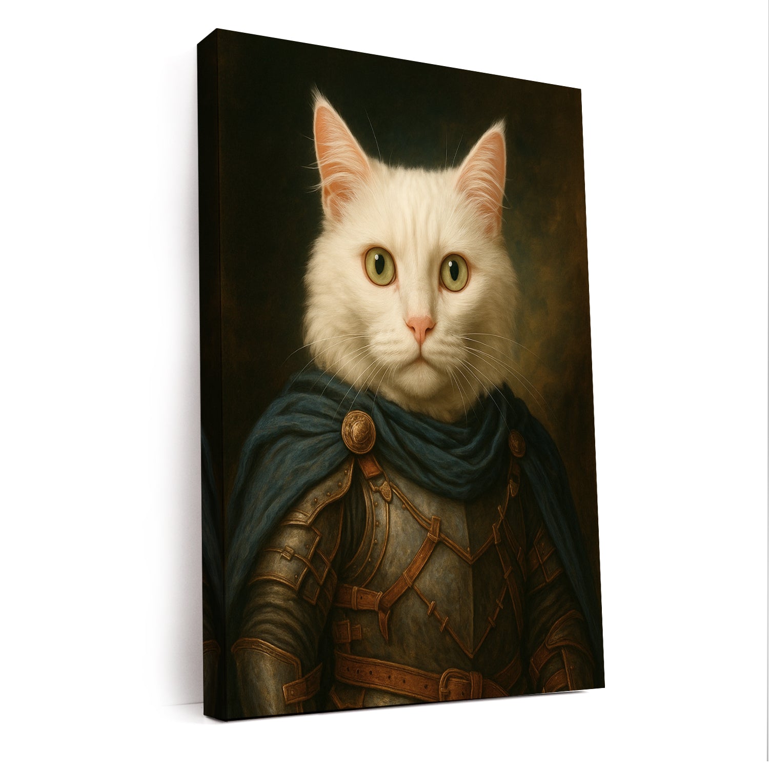 Custom Cat Photo Viking Canvas _ Gift For Cat Lovers