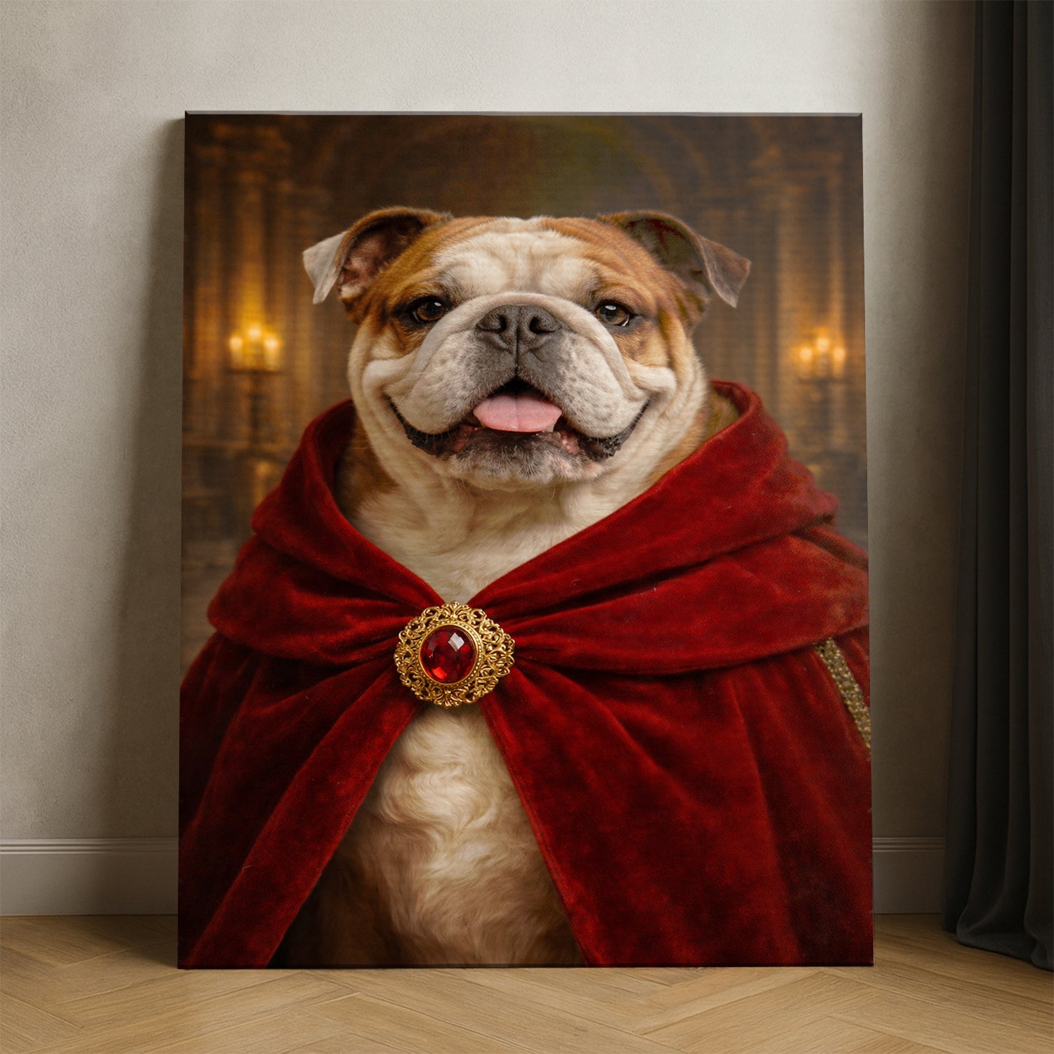 Custom Photo King Royal Dog Canvas Gift For Dog Lover