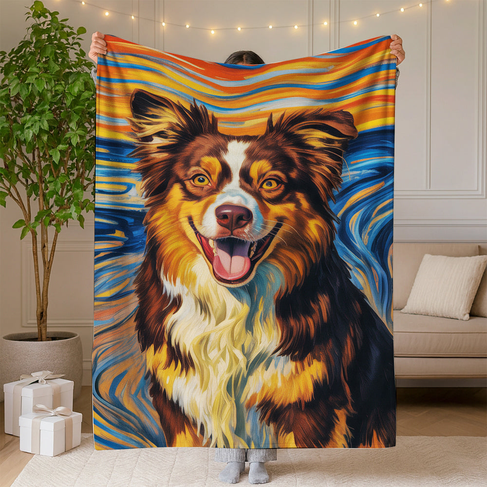 CustomDog Portrait Expressionist Art Blanket Gift For Dog Lover