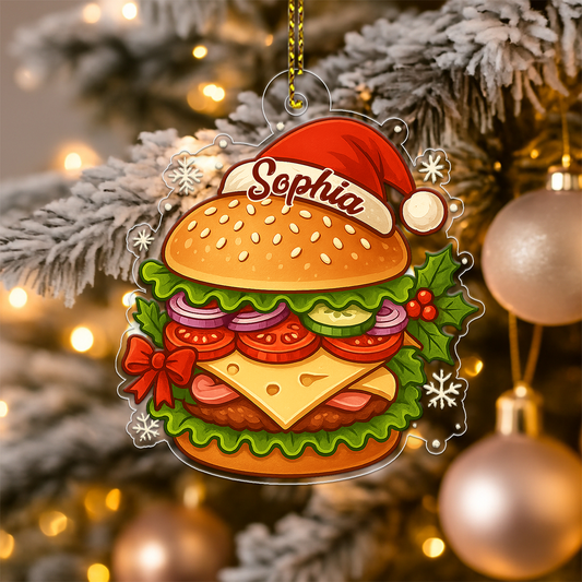 Custom Name Hamburger Christmas