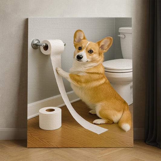 Custom Photo Dog Bathroom Style 18 Canvas Gift For Canvas