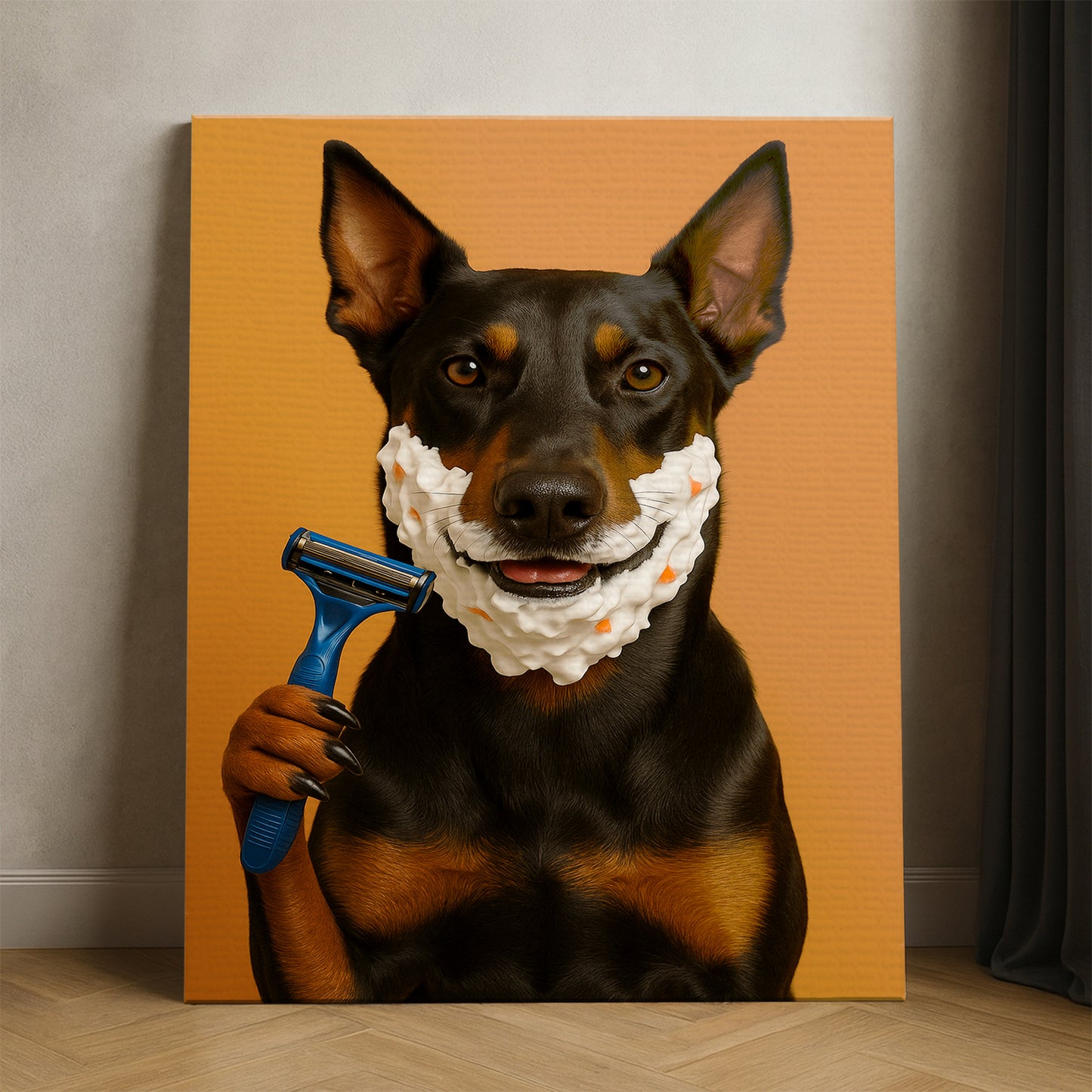 Custom Photo Dog Bathroom Style 36 Canvas Gift For Dog Lovers