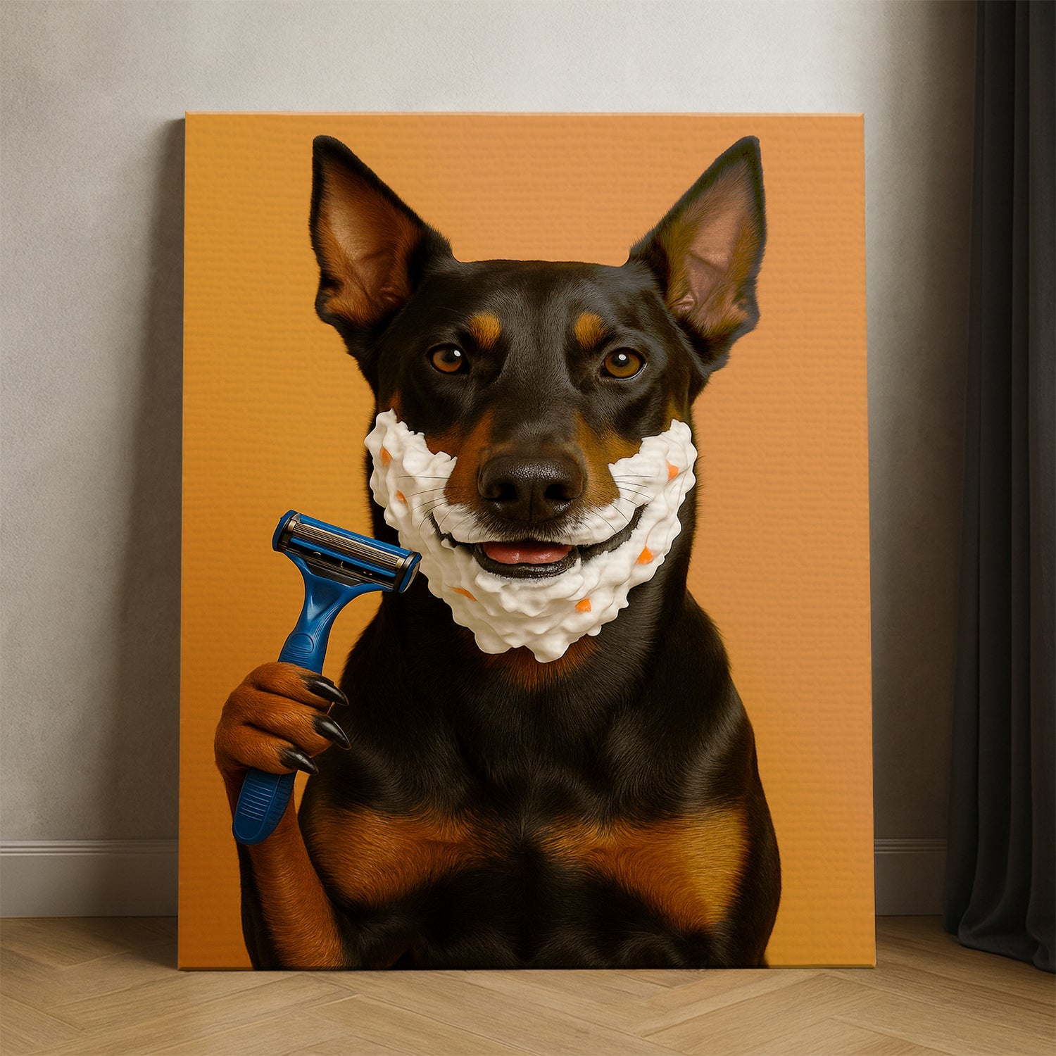 Custom Photo Dog Bathroom Style 36 Canvas Gift For Dog Lovers