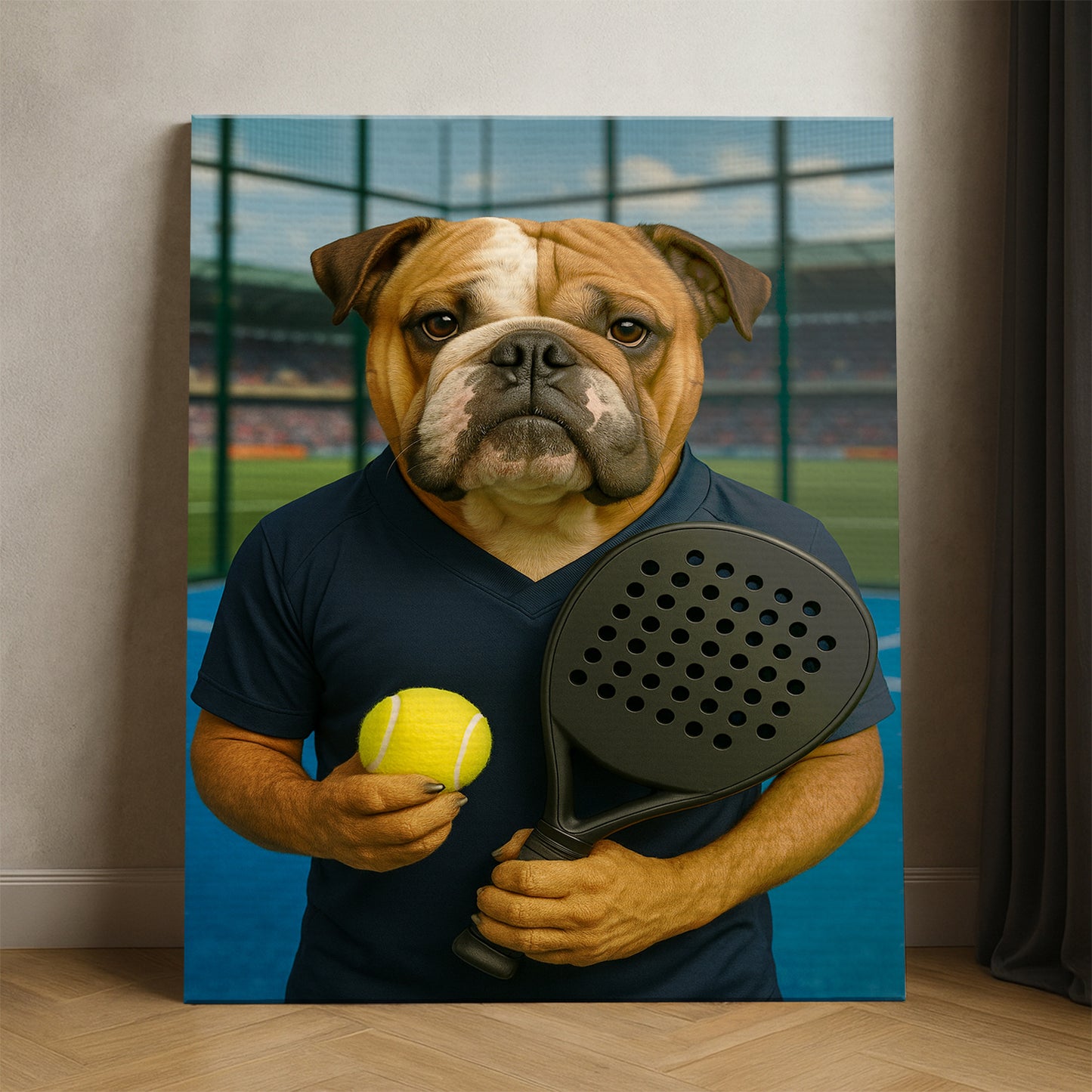 Custom Photo Paddle Player Dog Canvas Gift For Dog Lovers