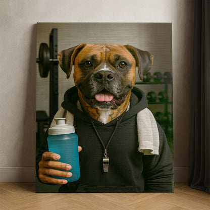 Custom Photo Personal Trainer Dog Canvas Gift For Dog Lovers