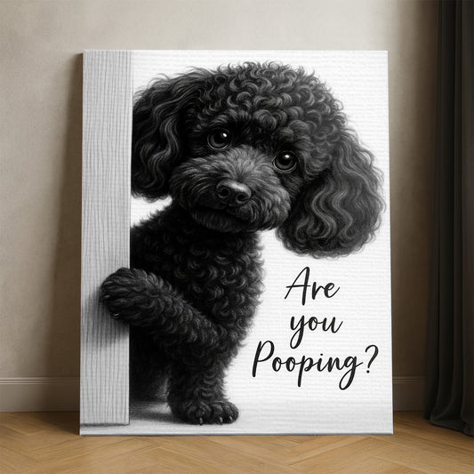 Custom Photo Dog Bathroom Canvas Gift For Dog Lover