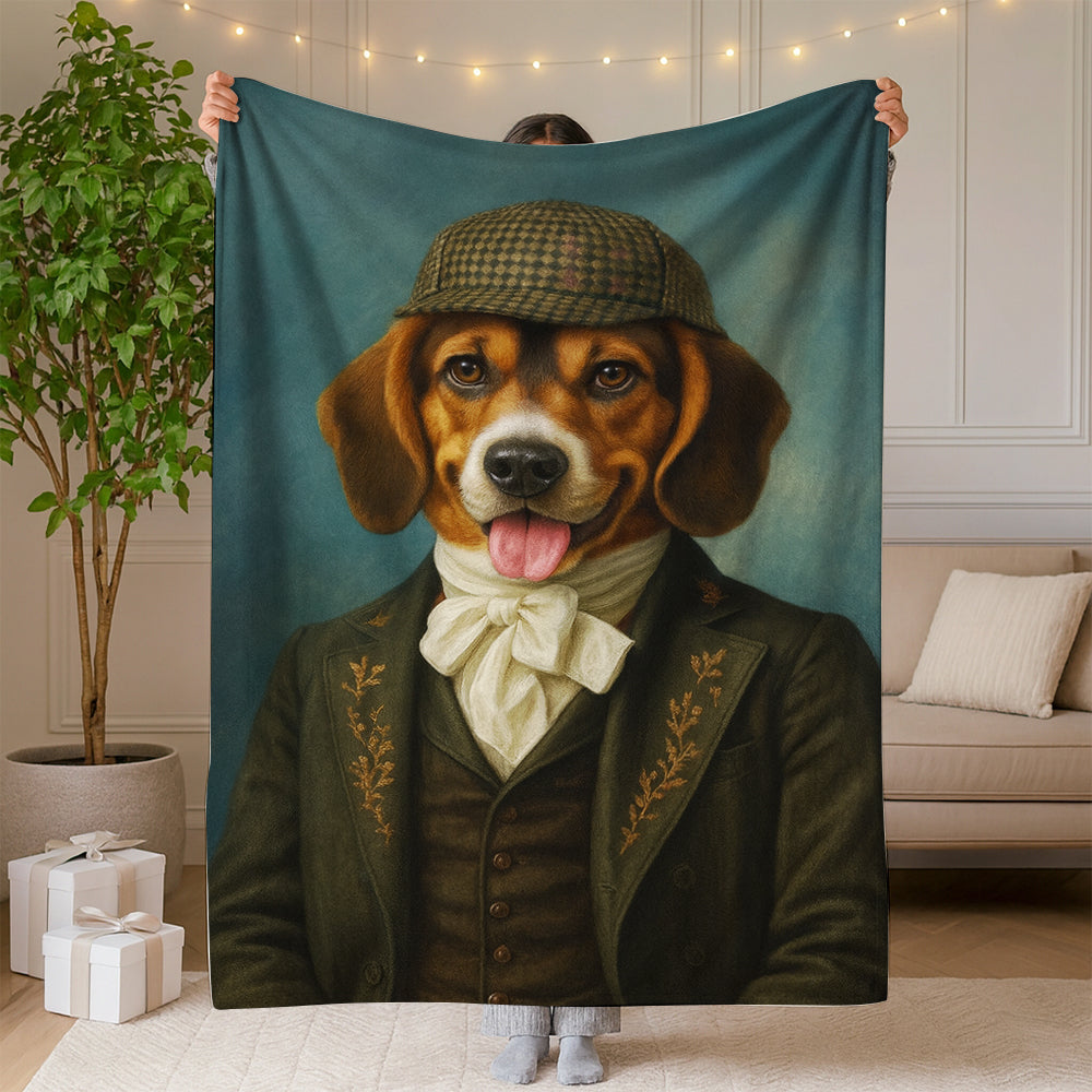 Custom Photo Detective Dog BlanketGift For Dog Lovers