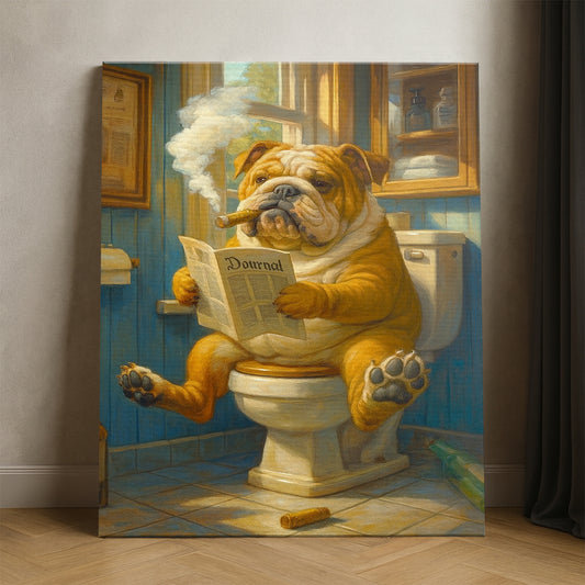 Custom Photo Dog Bathroom Style 12 Canvas Gift For Dog Lovers