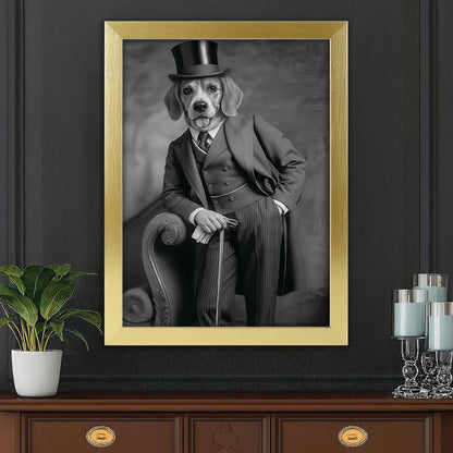 Custom Photo Gentleman Dog  Gift For Dog Lovers