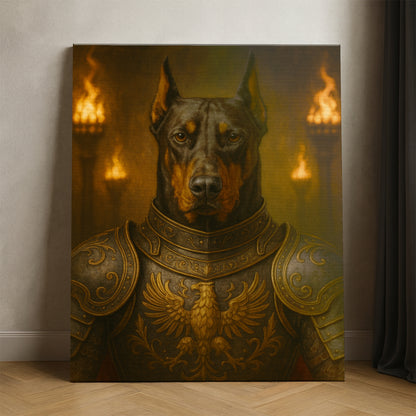 Custom Photo Dog Knight Royal Canvas Gift For Dog Lovers
