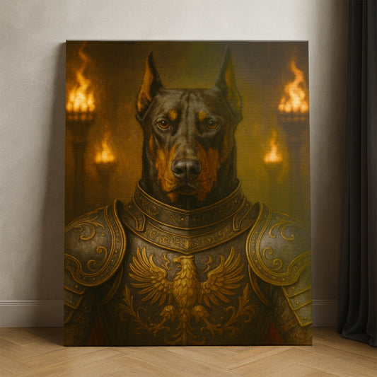 Custom Photo Dog Knight Royal Canvas Gift For Dog Lovers