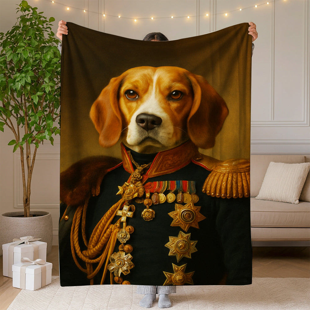 Custom Photo Dog Royal King Blanket Gift For Dog Lover