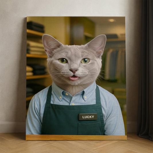 Custom Photo Clothing Store Cat Canvas Gift For Cat Lovers