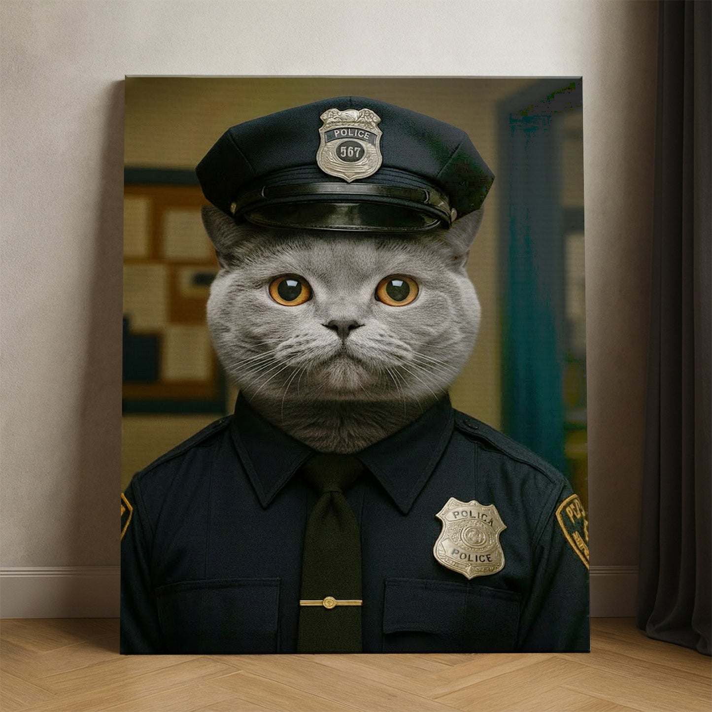 Custom Photo Police Canvas Canvas Gift For Canvas Lovers