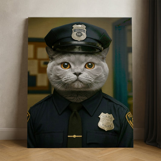 Custom Photo Police Canvas Canvas Gift For Canvas Lovers