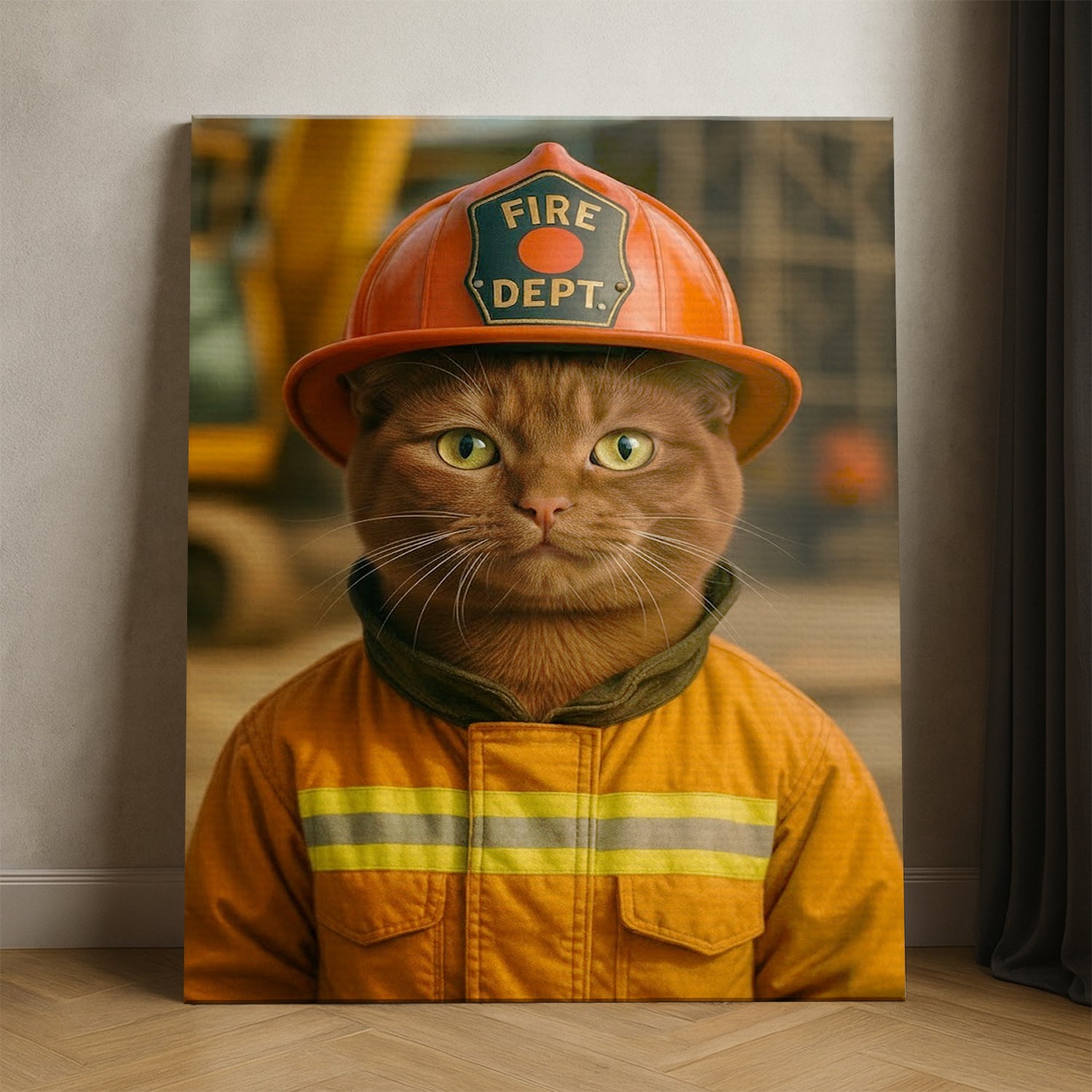 Custom Photo Construction Builder Canvas Gift For Cat Lovers
