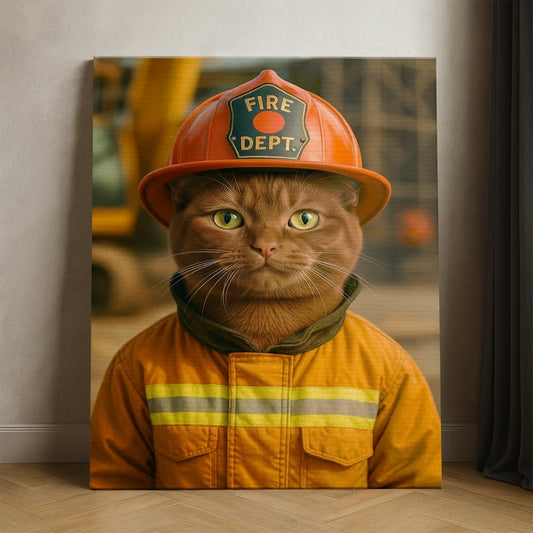 Custom Photo Construction Builder Canvas Gift For Cat Lovers