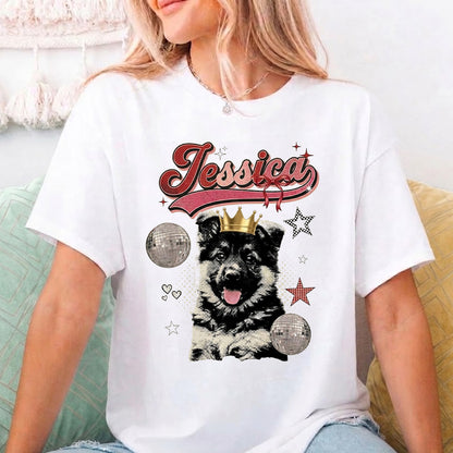 Custom Dog Photo Unisex T-Shirt, Personalized Pet Portrait Wash Shirt THUC99