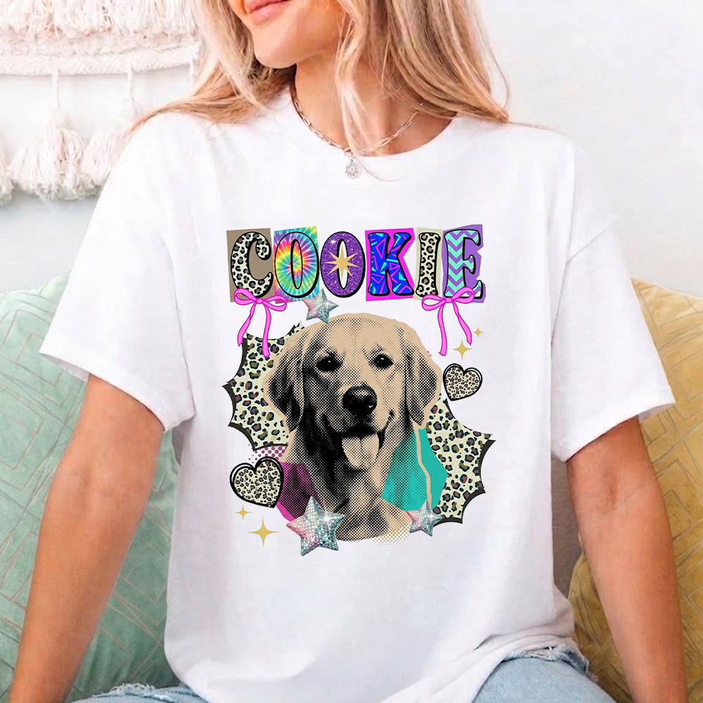 Personalized Photo Dog Unisex T-Shirt, Custom Pet Wash Shirt, Dog Face Tee Gift THUC99