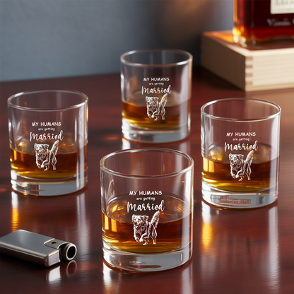 Custom Dog Photo Whiskey Glass And Decanter Set | Personalized My Humans Are Getting Married Decanter | Gift For Dog Lover | Pet Memorial Gift TNN015