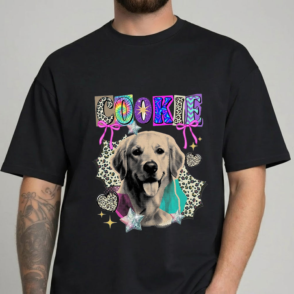 Personalized Photo Dog Unisex T-Shirt, Custom Pet Wash Shirt, Dog Face Tee Gift THUC99