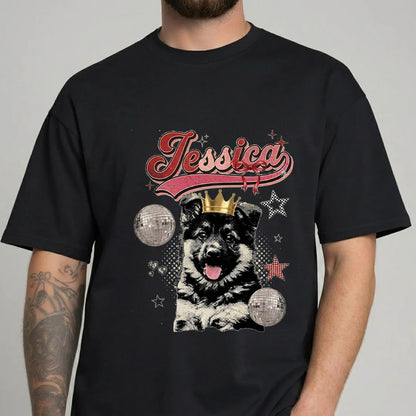 Custom Dog Photo Unisex T-Shirt, Personalized Pet Portrait Wash Shirt THUC99