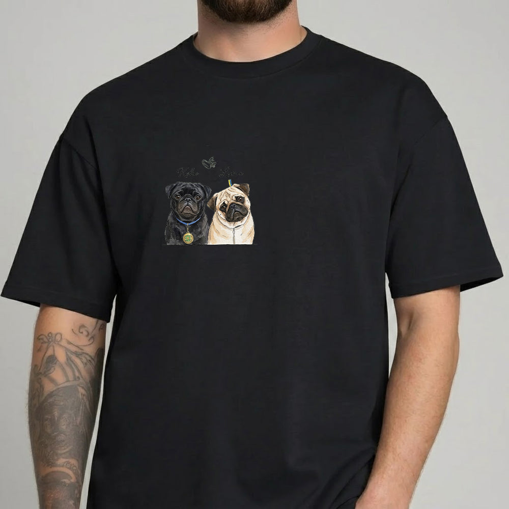 Custom Photo Dog Unisex T-Shirt, Personalized Pet Wash Shirt, Custom Pet Portrait Tee Gift For Dog Mom Dad THUC99