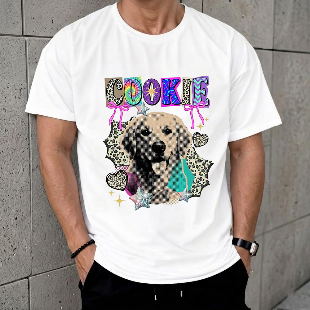 Personalized Photo Dog Unisex T-Shirt, Custom Pet Wash Shirt, Dog Face Tee Gift THUC99