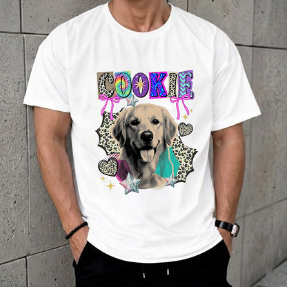 Personalized Photo Dog Unisex T-Shirt, Custom Pet Wash Shirt, Dog Face Tee Gift THUC99